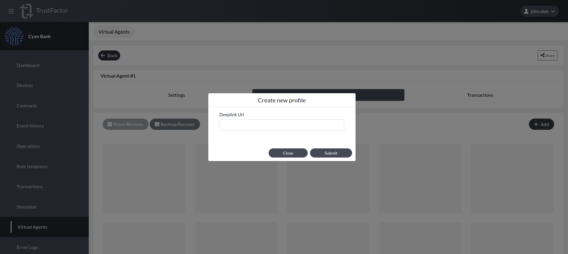Virtual Agents Profiles Registration Virtual Agents Profiles Registration