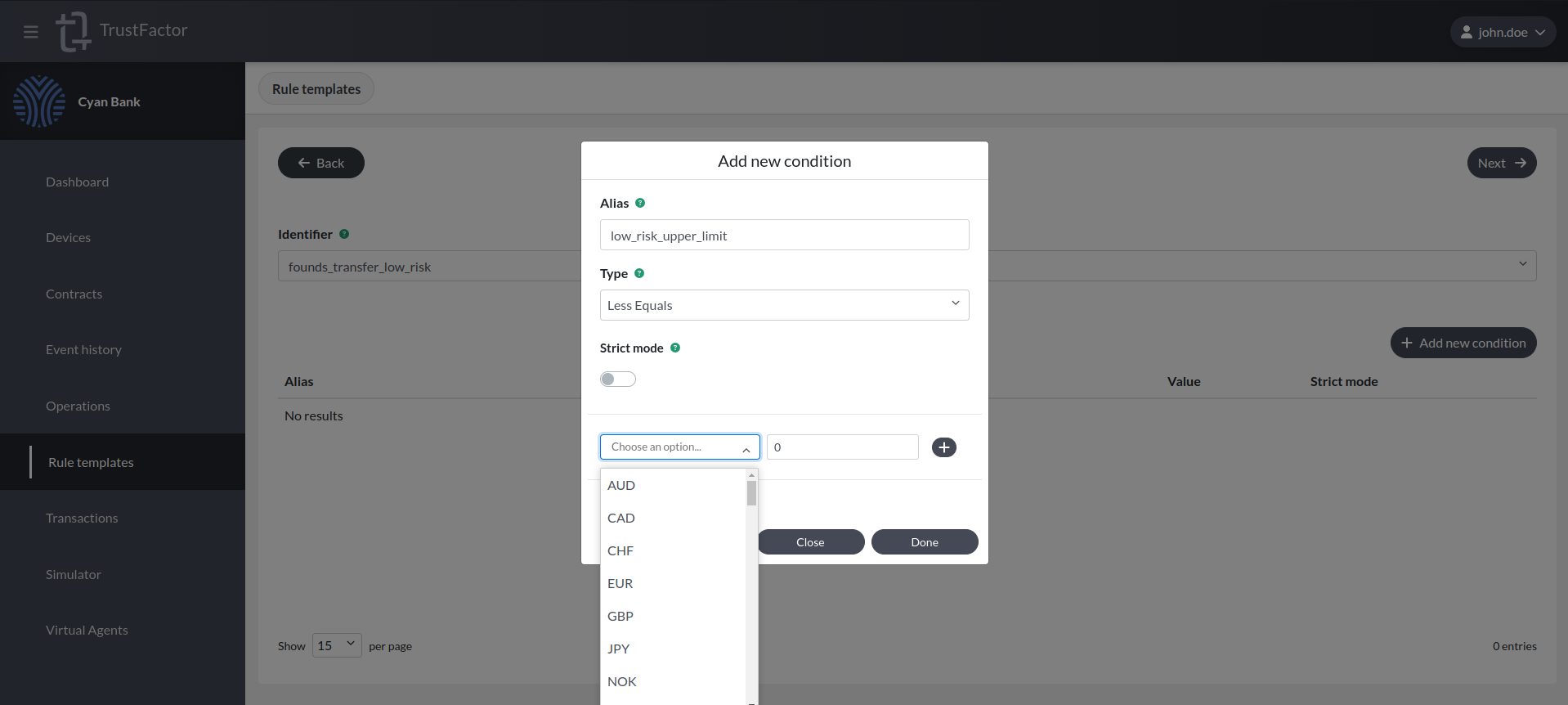 Rule Templates (Less Equals) Rule Templates (Less Equals)