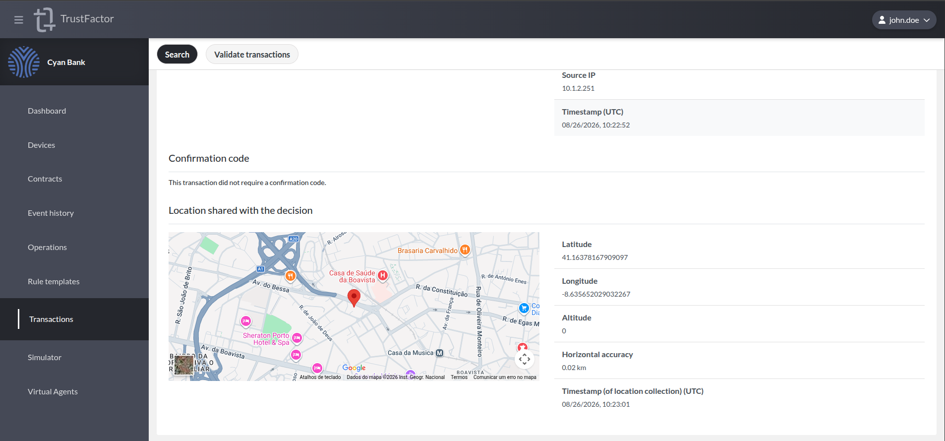 Transaction Details Location Transaction Details Location